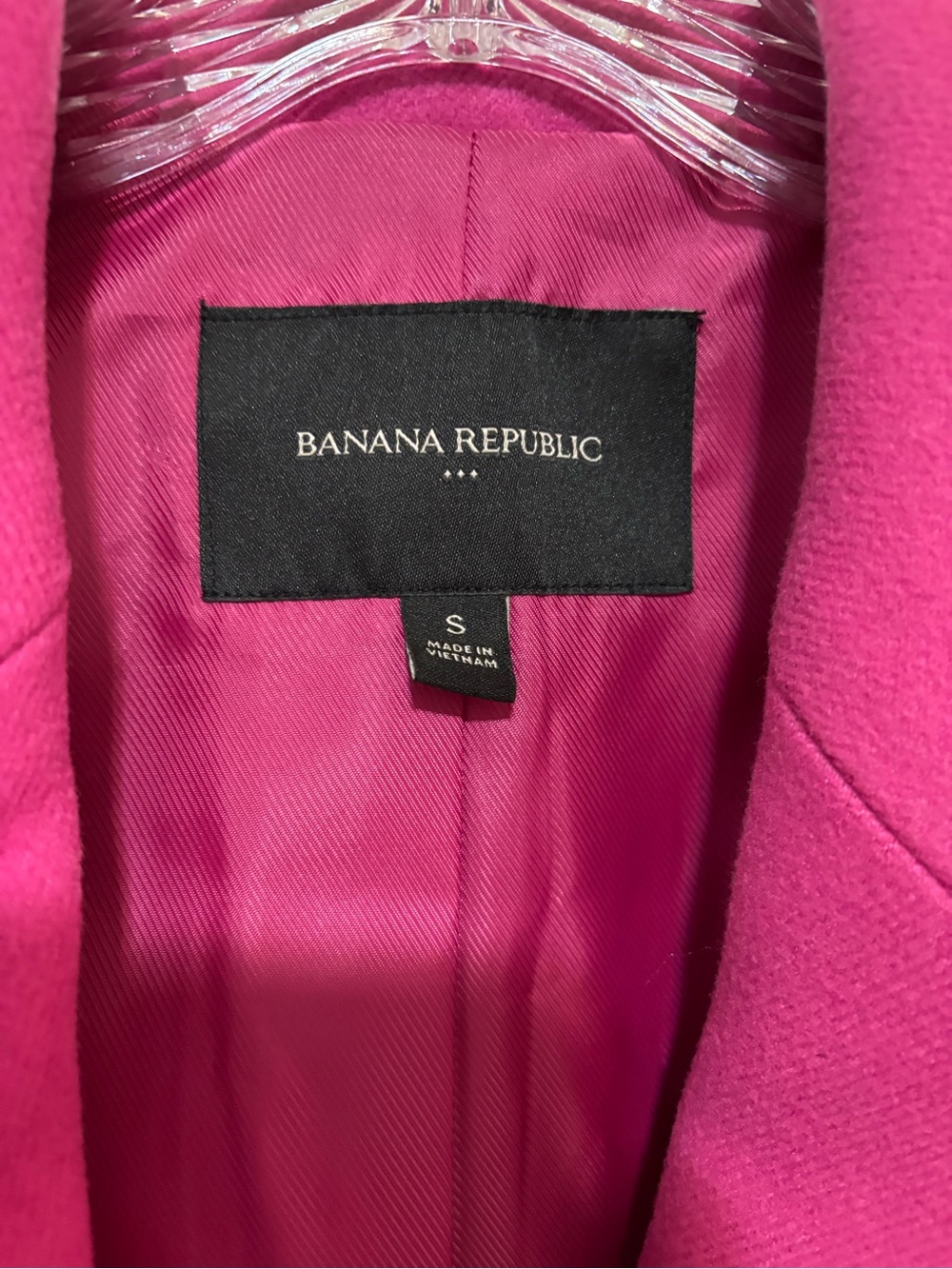 Banana Republic Fuchsia Single-Breasted Pea Coat - Picture 5 of 11